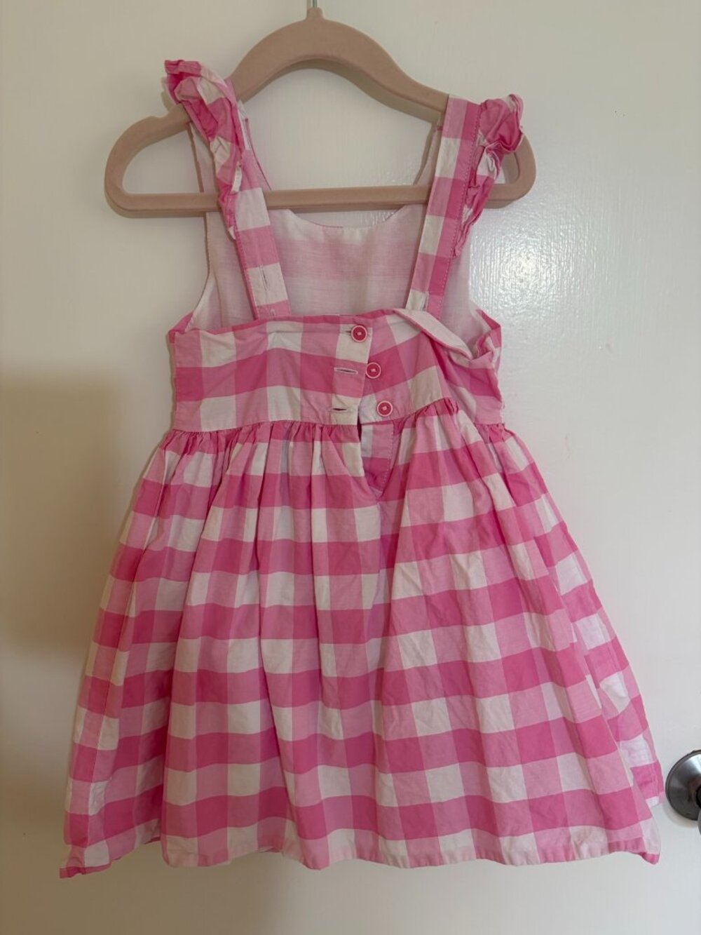 Max Studio Kids Pink Gingham Dress Girls 4